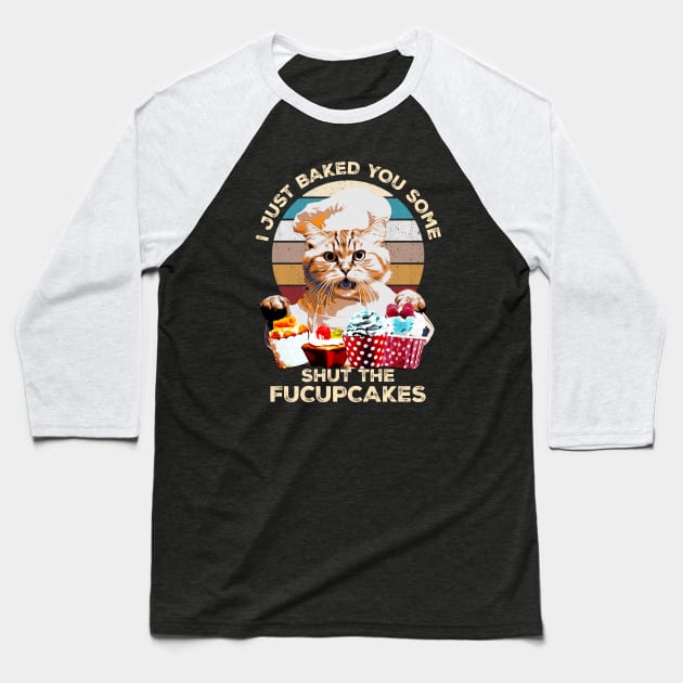 Fucupcakes - vintage retro Baseball T-Shirt by SUMAMARU